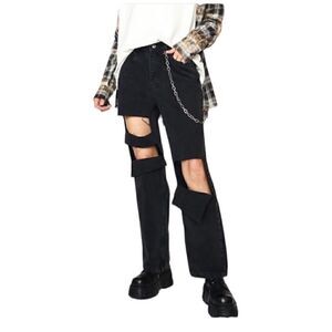 NWOT Free People x Ragged Priest Awaken Dad Ripped Cutout Jeans